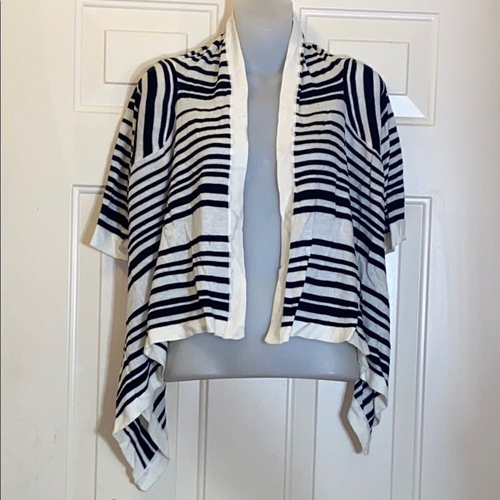 2X$30 Forever 21 Black and Cream Striped Cardigan